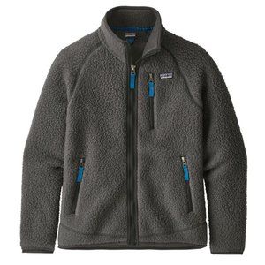 Kids' Retro Pile Fleece Jacket Gray